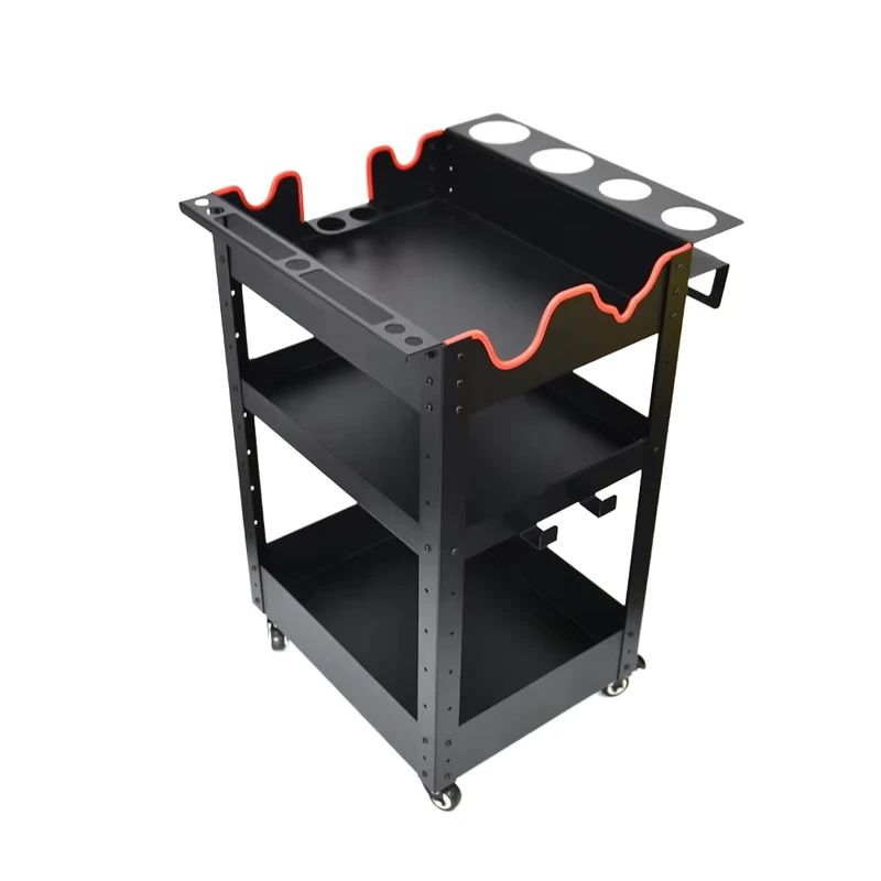 ShineOpen Premium Rolling Car Detailing Cart & Trolley Metal Construction 30 Day Warranty for Car Polishing Cleaning Washing