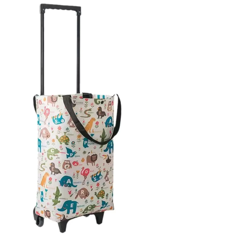 Shopping Cart Household Luggage Trolley Shopping and Climbing Supermarket Folding Wheeled Handbag Lightweight Trolley
