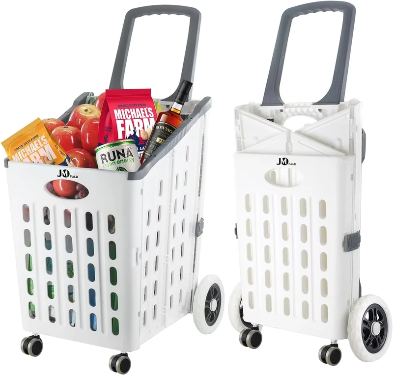 Shopping Cart for Groceries 50 70L Extra Large Capacity Grocery Cart 360° Rolling Swivel Wheels Utility Cart Luggage Cart
