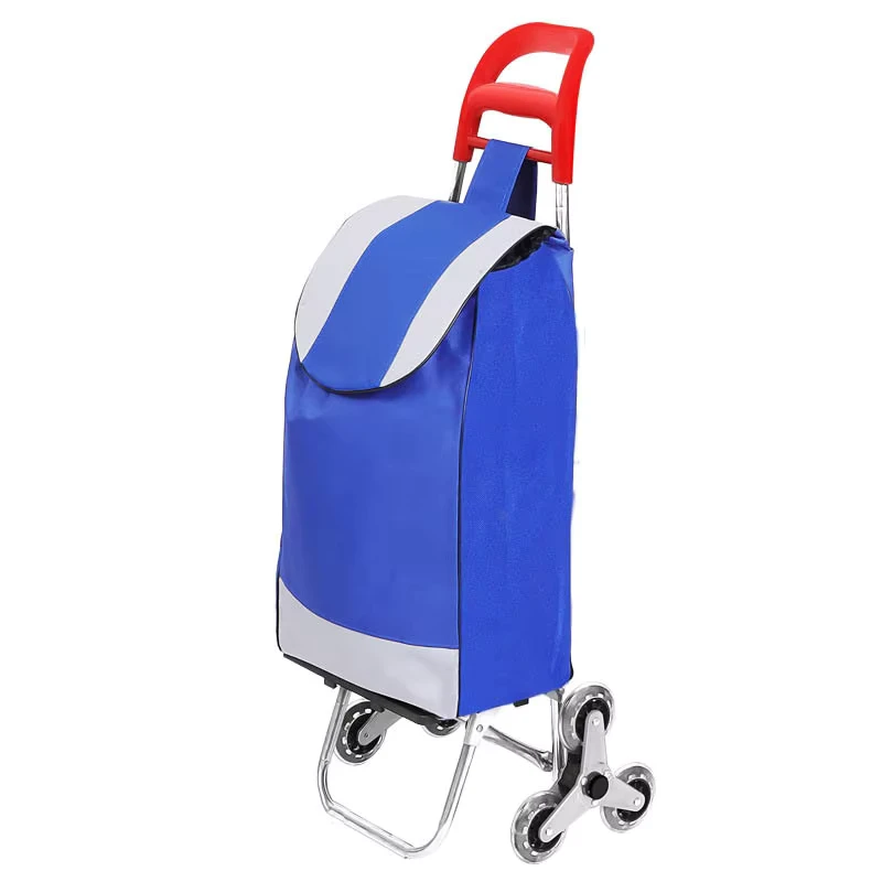 Shopping Trolley Shopping Luggage Trolley Climbing Home Hand Buggy Elderly Supermarket Trailer Foldable and Portable