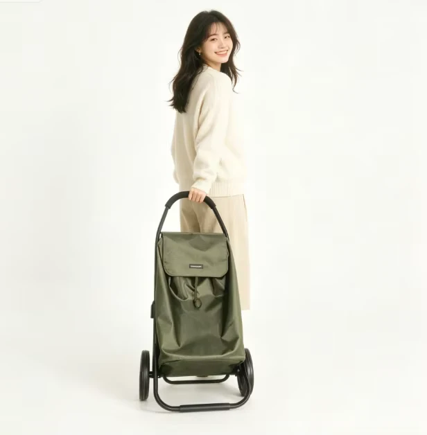Shopping Trolley Space Saving Foldable Supermarket Hand Cart