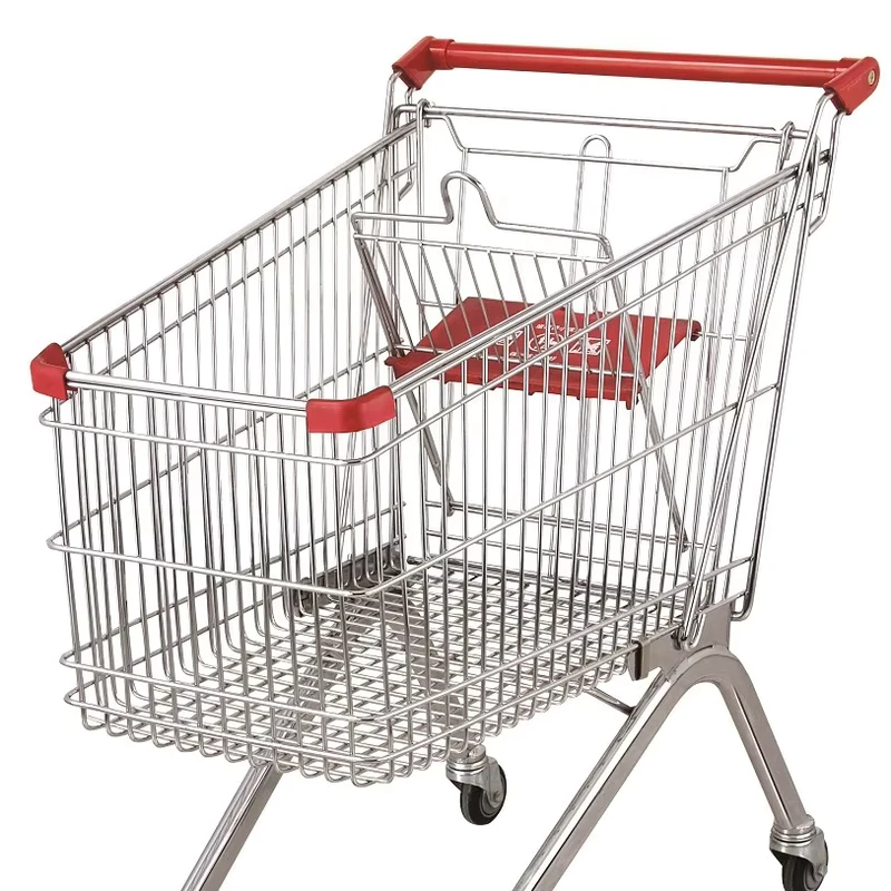 Shopping Trolley with Silent Wheels Convenience Store Supermarket Accessories Large Capacity