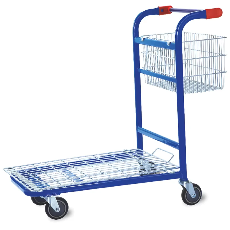 Shopping Warehouse Cart Trolley Shelf-Stacking Trolley Heavy Cargo Hand Cart