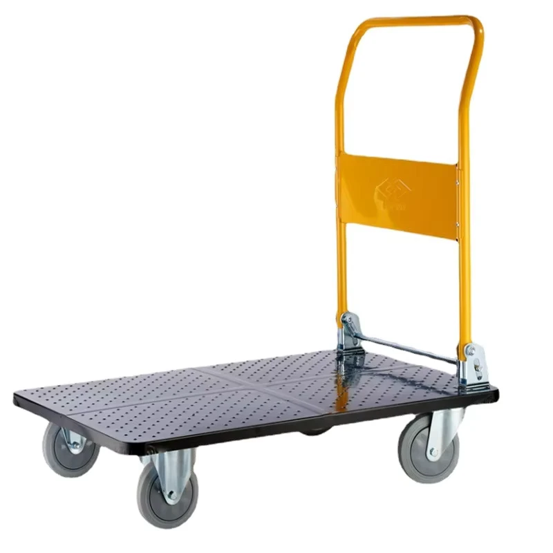Silent Portable Home Folding Tools Shopping Cart Steel Plate Trolley Trolley for Carrying & Storage