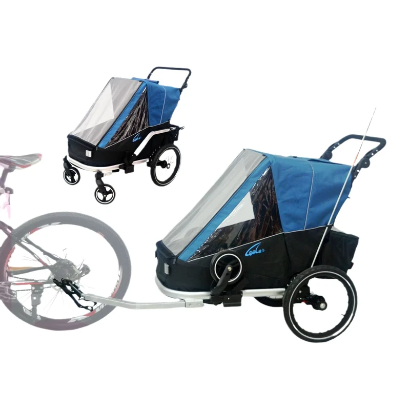 Single Child Stroller Bicycle Trailer Aluminum Alloy Shockproof Multifunctional Foldable Camping Cart