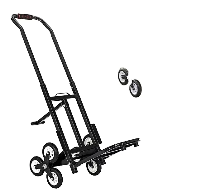 Six Wheel Stair Climbing Moving Dolly Cart Foldable Industrial 100kg Load Capacity for Home and Commercial Storage and Transport