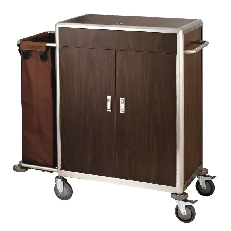 Slim Janitorial Cart Cleaning Housekeeping Trolley Electric Housekeeping Cart
