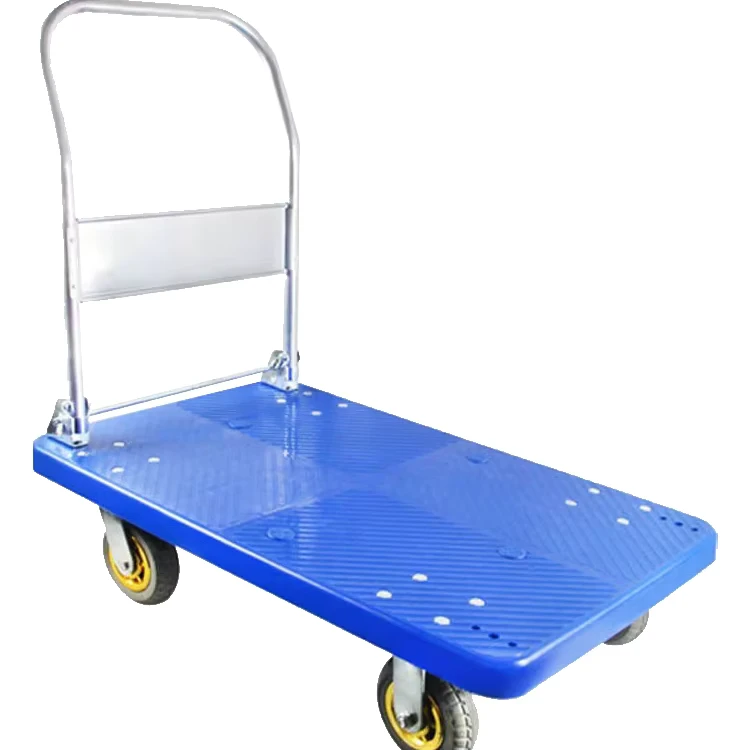 Small Carts Flatbed Trucks Push Trucks Pull Carts Silent Folding Trolleys Cargo Carriers Household Trailers Pull Trucks