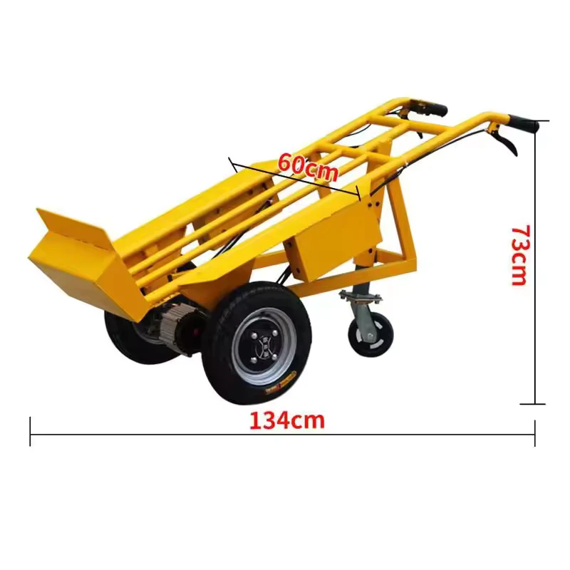 Small Dump Battery Powered Electric Mountain Transport Vehicle Cart Hand Push Cart Mountain Transport Vehicle