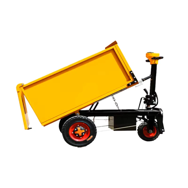 Small Dump Truck Hand Ash Truck Hand Push Ash Cart Battery Power Electric Transfer Cart Small Dumping Cart