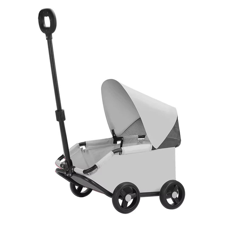 Small Eco Friendly Plastic Foldable 4 Wheel Pet Cart for Cats Dogs Children’s Baby Playing House Toy Trolley