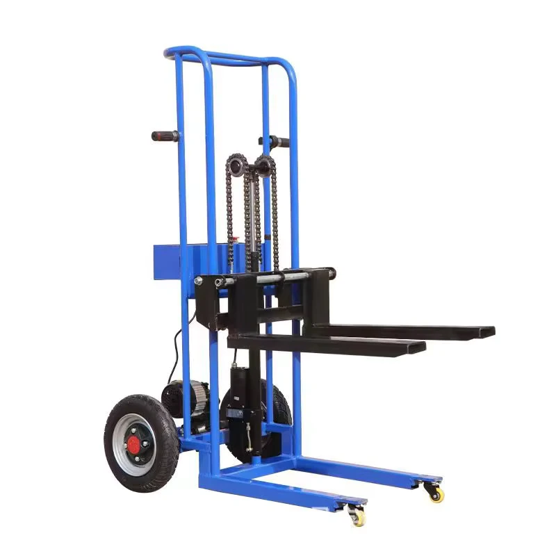 Small Hand Forklifts 400KG Capacity Portable Manual Pallet Stacker