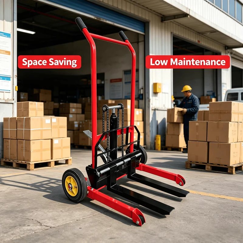 Small Household Manual Hydraulic Car Micro Forklift Light Lifting Platform for Driver Loading Unloading Storage Tools OEM