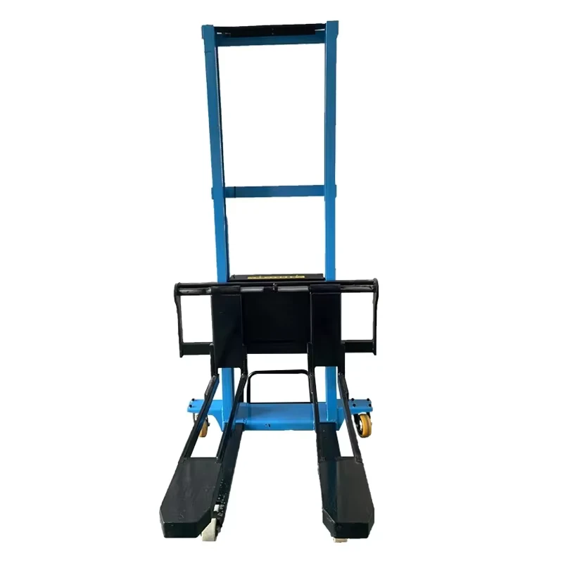 Small Self Load Lifting Stacker Portable Forklift Mini Small Hand Manual Semi Electric Lifting Forklift