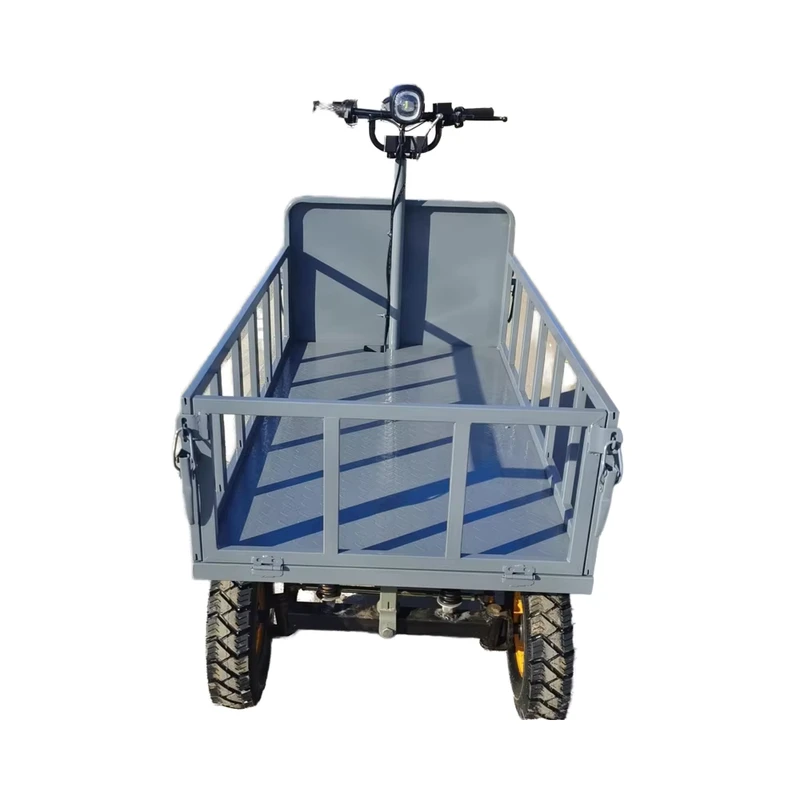 Small Steel Four Wheel Platform Electric Trolley Cart for Cargo Transport Tools Storage Industrial OEM Customizable