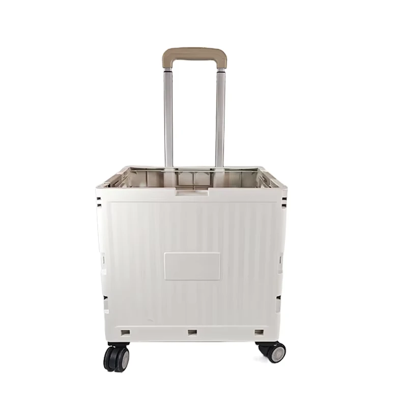 Small Supermarket Plastic Vegetable Folding Shopping Cart Trolley Mini Folding Shopping Cart