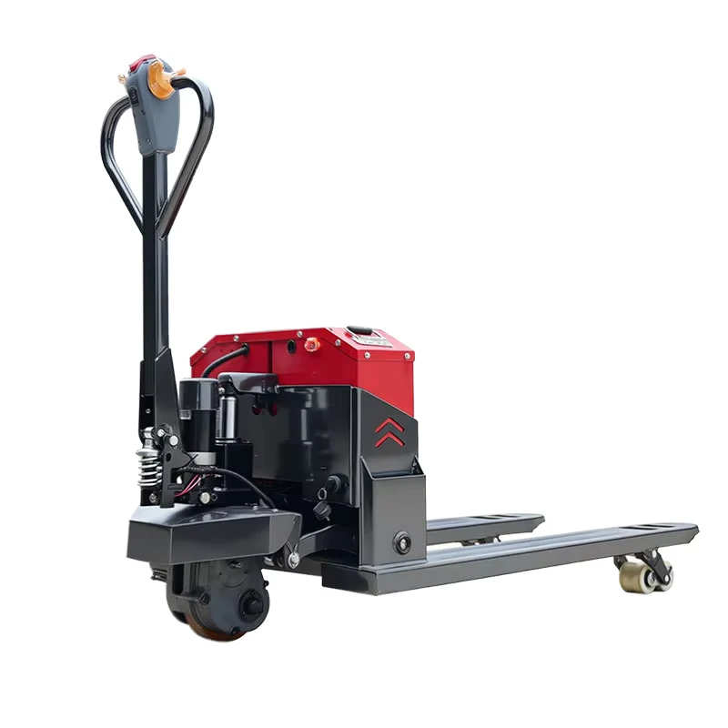 Small Wheel Electric Pallet Truck with 1-10T Capacity Long Fork Stainless Steel Construction 7.625 in Lift Height
