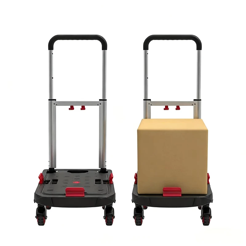 Smart Lightweight Platform Folding Cart 4 Wheel Foldable Hand Trolley Hand Truck Platform Dolli Truck Hand