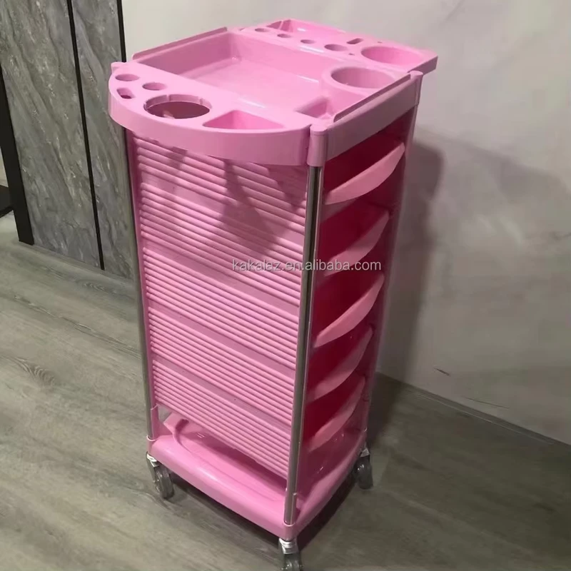 Source Factory Direct Sales Salon Trolley Cabinet pink Salon Trolley Pedicure Trolley Cart Modern Hair Salon