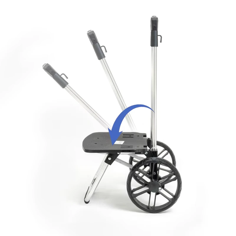 Source Factory Durable Aluminum Alloy 4 Wheel Easy Folding Hair Styling Cart for Airport Use
