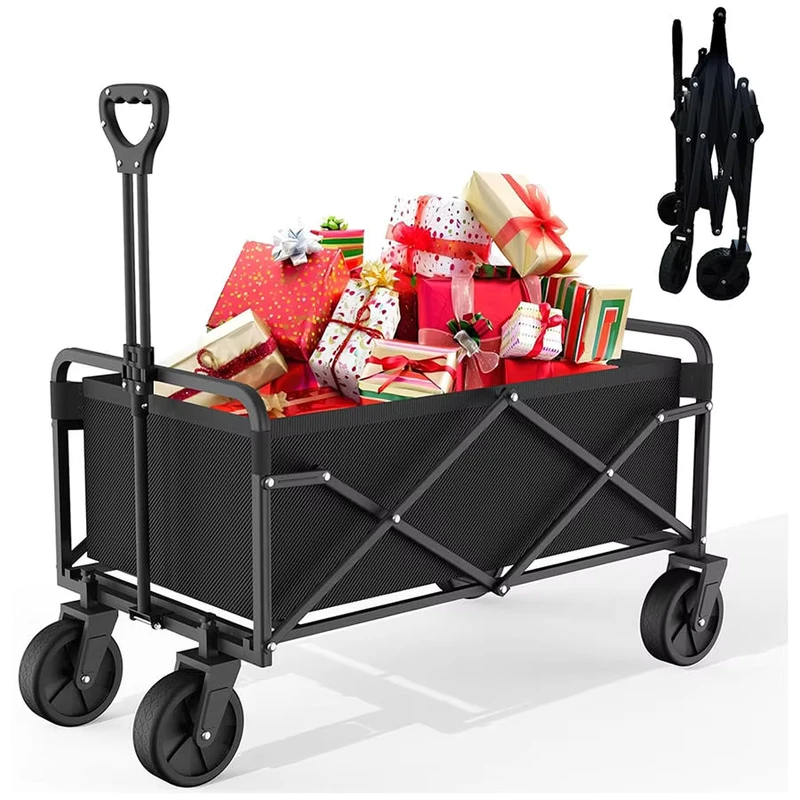 Space Saving Portable Utility Trolley with All terrain Wheels for Sports Event Festival Outdoor Gear Moving