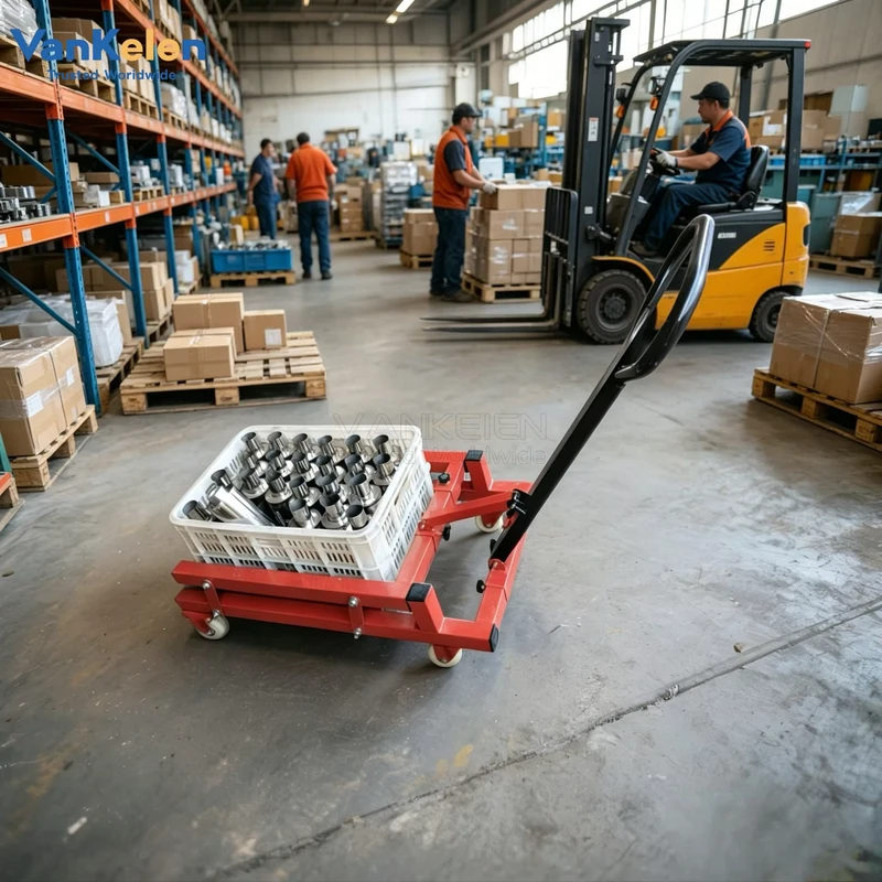 Special Hand Trolley for Circulation Crates Expandable Hand Truck for Market Egg Plastic Bins
