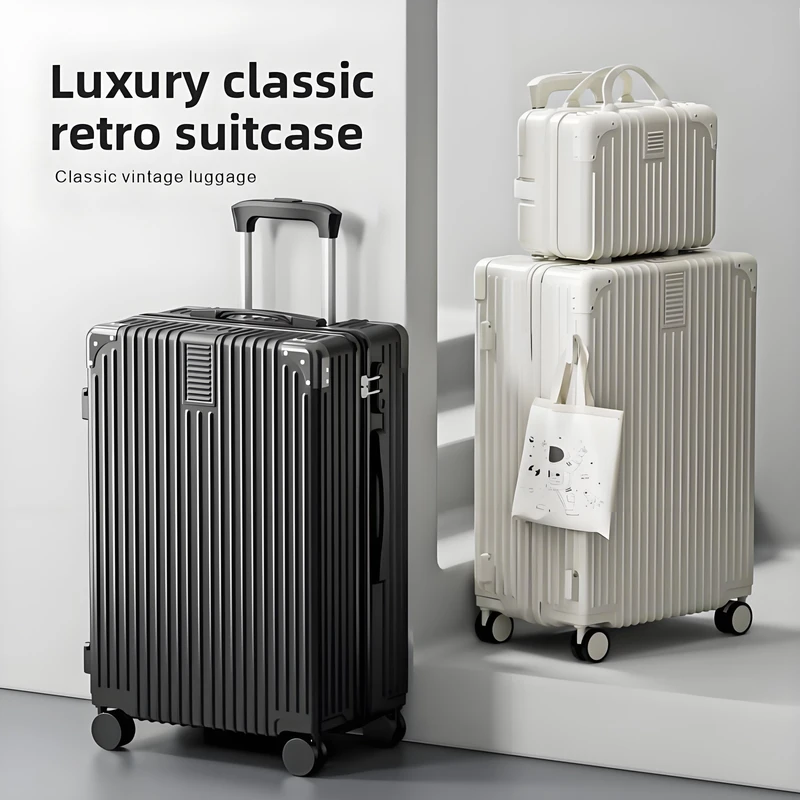 Spinner Luggage Trolley Case Unisex ABS Large Capacity Student Travel Bag Password Lock Suitcase