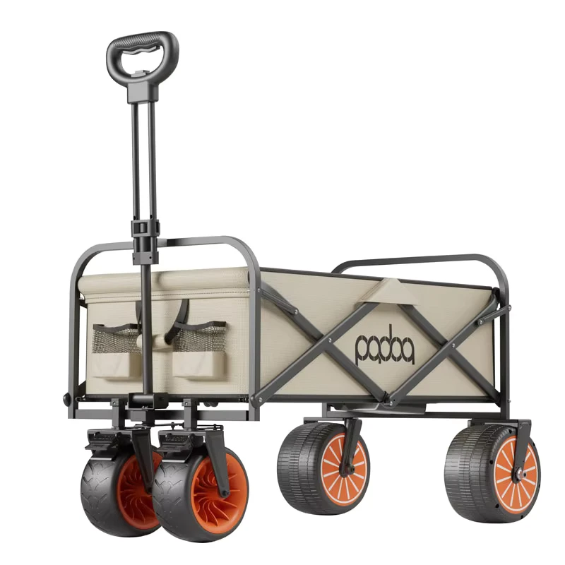 Sports Collapsible Folding Mesh Outdoor Utility Wagon Electric Motorized Multi Terrain Camping Cart Shopping Grocery Handtruck