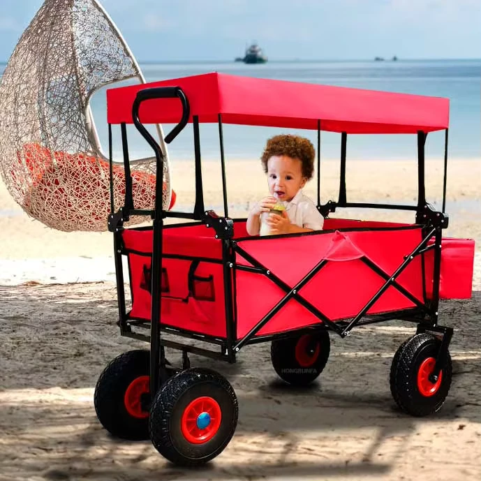 Sports Double Decker Radio Red Flyer 3 in 1 Rolling Grocery Cart Folding Fold Wagon with Canopy