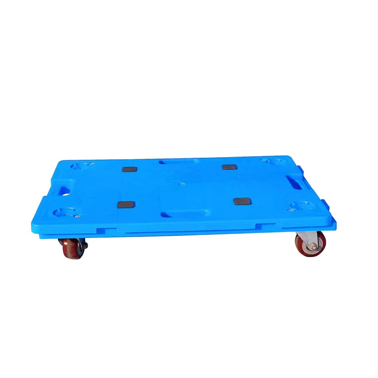 Stackable Plastic Moving Hand Trolley Pallets Can Be Spliced Turtle Cart with Wheels Logistics Trolley