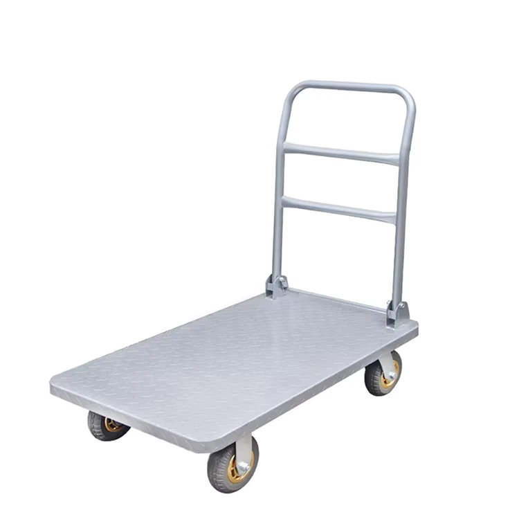 Stainless Steel 201 Handmade Metal Cart Flat Kitchen Trolley Load Serving Cart Trolley Cart for Hotel