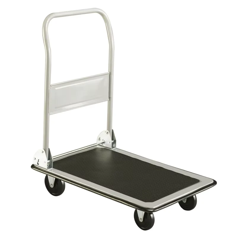 Stainless Steel 4 Wheels Airport Terminal Luggage Trolley for Passengers