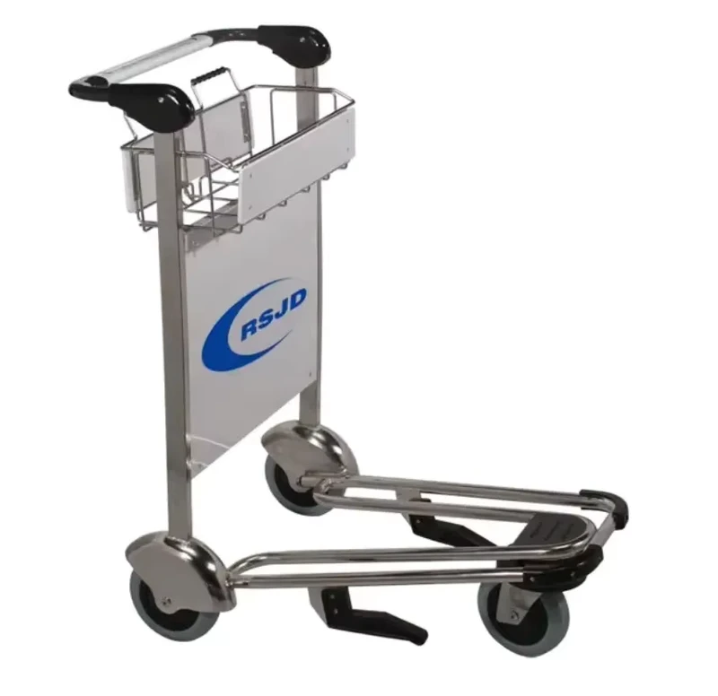 Stainless Steel Airplane Airport Luggage Trolley