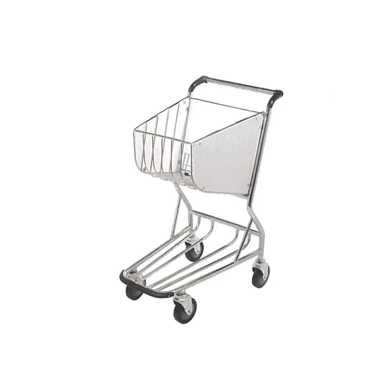 Stainless Steel Airport Luggage Trolley with Hand Brake Customizable