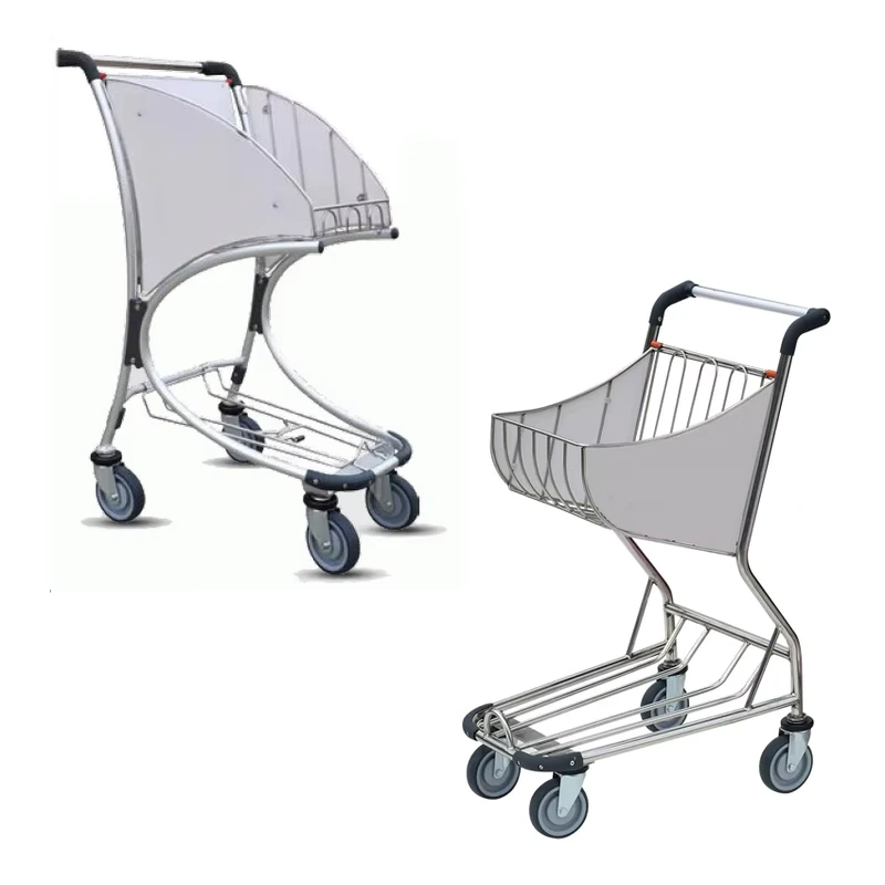 Stainless Steel Airport Transport Cart Trolley