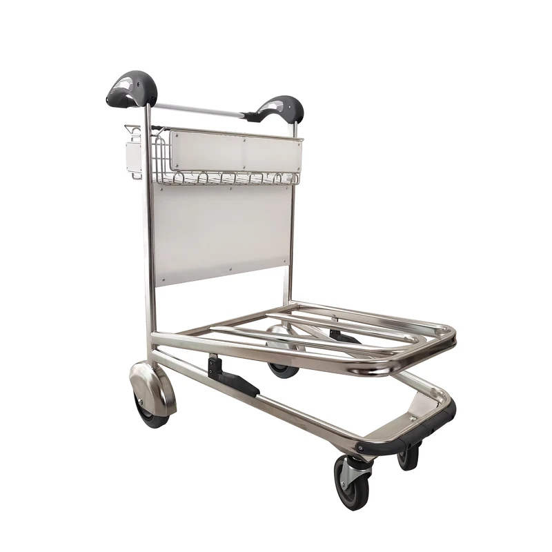 Stainless Steel Braking System Custom Standard Four Wheeled Airport Trolley
