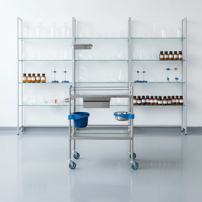 Stainless Steel Class I Medicine Instrument Trolley with Lifetime Warranty for Hospitals Clinics Pallet Truck