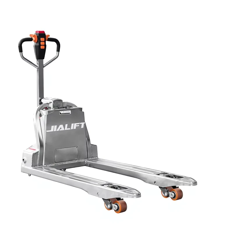 Stainless Steel Electric Pallet Truck with 2t Capacity 200mm Lifting Height for Warehouse Food Industry Hotels & Retail Use