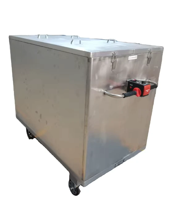 Stainless Steel Electric Trolley With Aluminum Cover Battery Powered Hand Trolley Cart