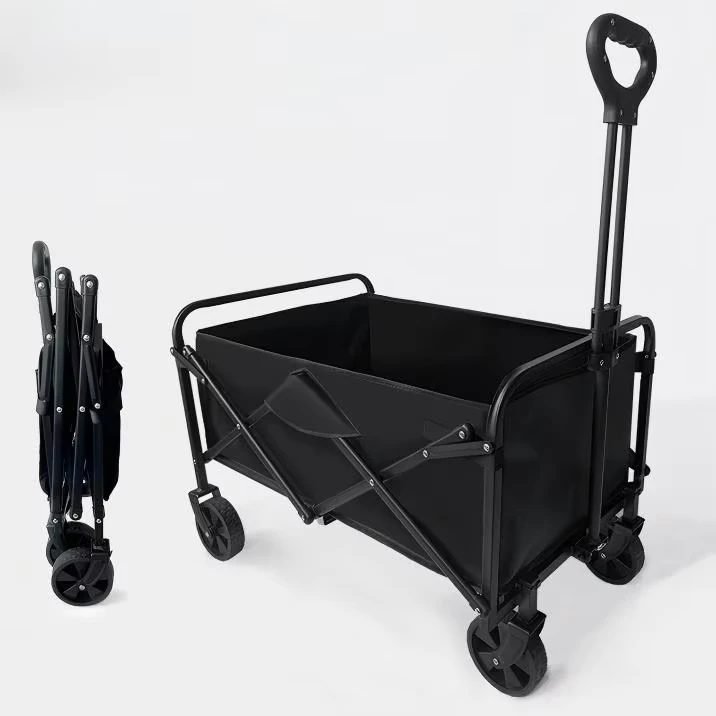 Stainless Steel Folding Portable Roll Container Wagon for Outdoor Camping Vehicles and Camp Carts