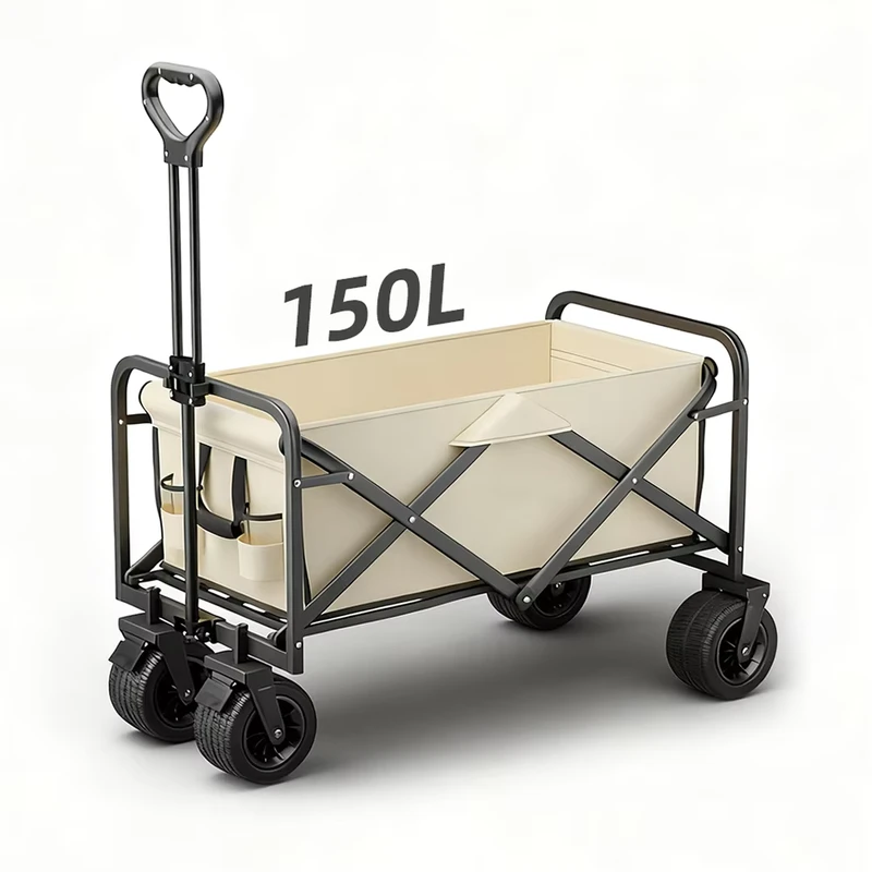 Stainless Steel Folding Portable Wagon OEM Customizable for Camping Vehicles and Camp Carts