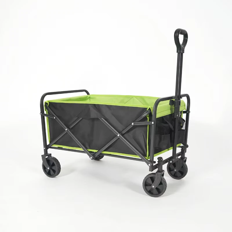 Stainless Steel Folding Utility Cart for Outdoor Picnics & Beach Camping OEM Customizable Platform Structure