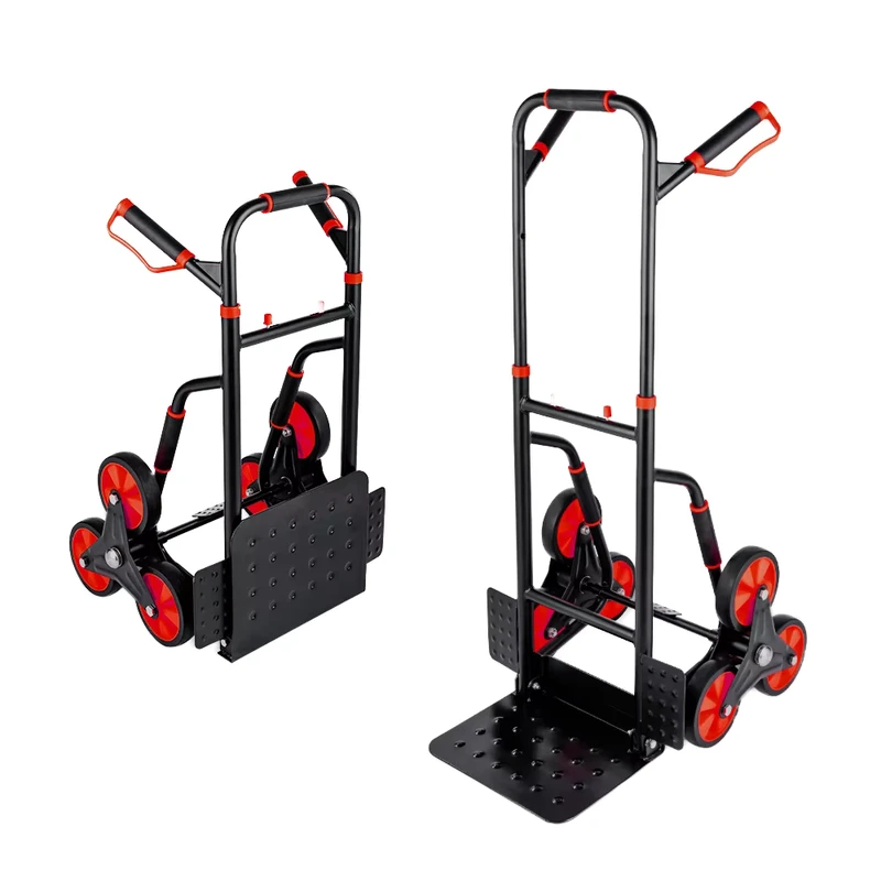 Stainless Steel Four Wheel Platform Trolley Can Climb Stairs Super High Load Industrial Use Household Commercial