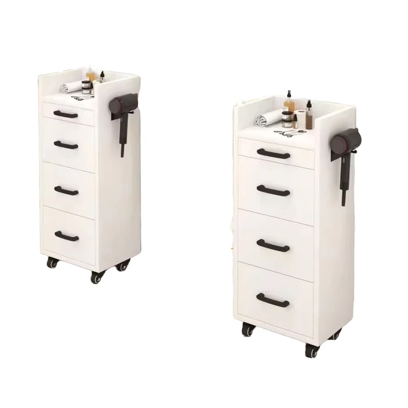 Stainless Steel Hair Salon Trolley with European Metal Frame Modern Design for Home Office Factory