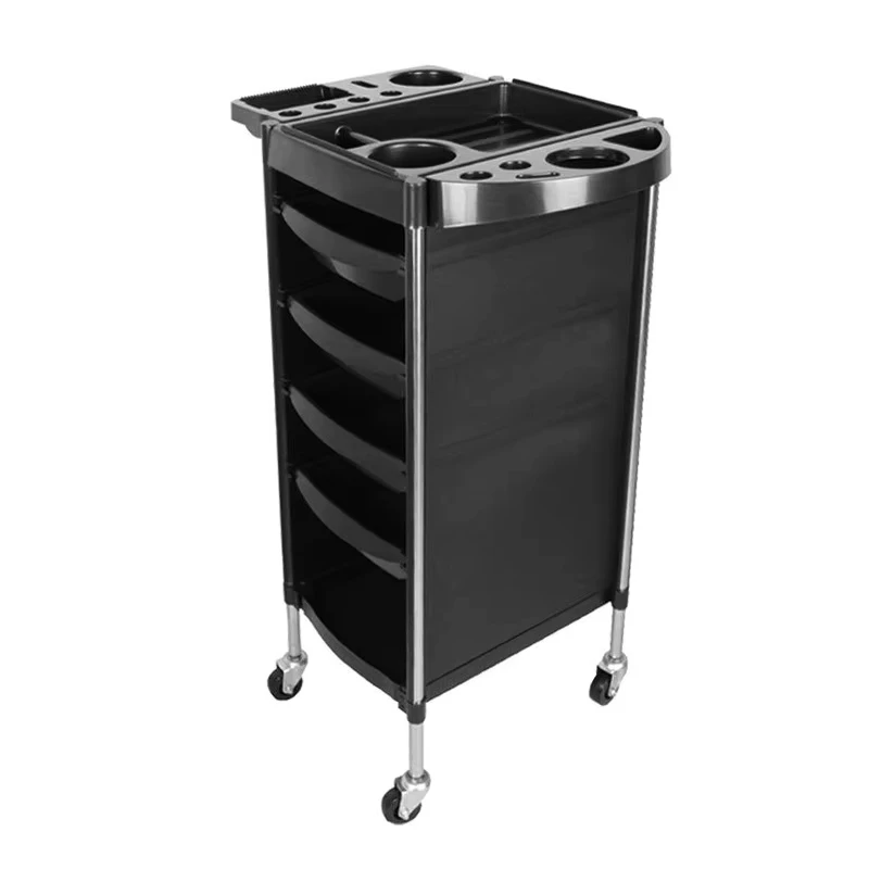 Stainless Steel Hairdresser Trolley for Large Capacity Storage of Perm and Dye Tools Salon Storage Cart for Beauty Use
