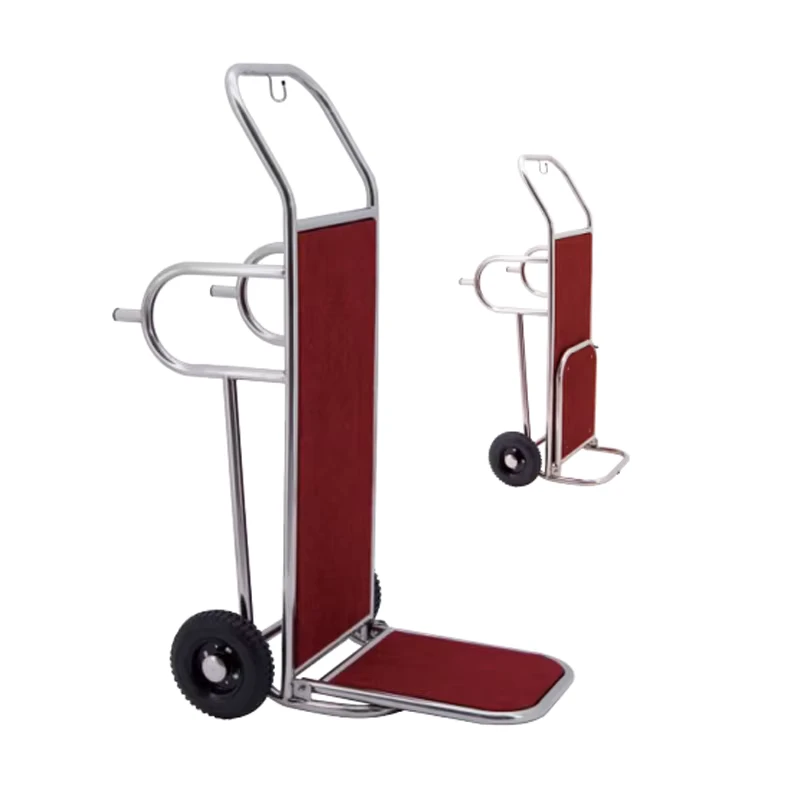 Stainless Steel Hotel Trolley with Cover Bag Laundry Trolley Customizable Color 4 Wheel Multi Functional Easy Assembly