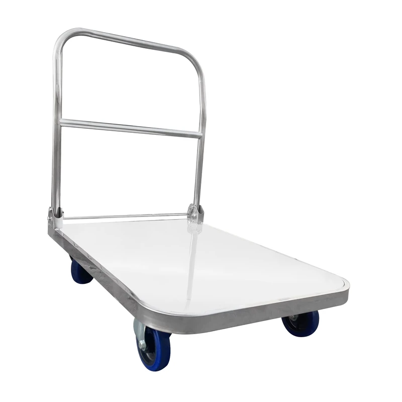Stainless Steel Household Hand Foldable Food Cart Collapsible Heavy Duty Dolly Trolley Hand Carts Trolleys For Carrying Goods
