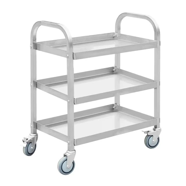 Stainless Steel Kitchen Trolley Hospital Nursing Medical Trolley for Hotels and Restaurants