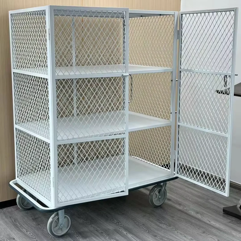 Stainless Steel Linen and Laundry Cage Cart