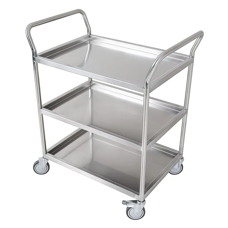 Stainless Steel Medical Trolley for Instrument Hospital Furniture Trolley Stainless Steel Trolley